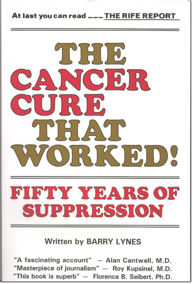 The Cancer Cure That Worked, Book